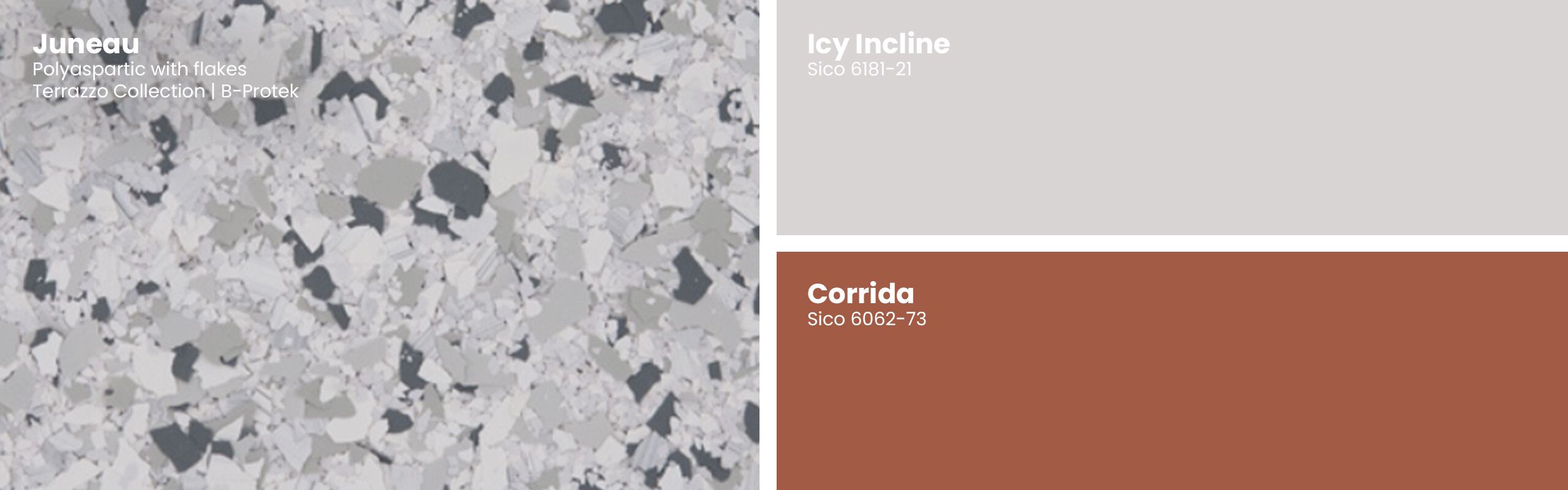 alt="Decorative terrazzo-effect floor Juneau – B.Protek"